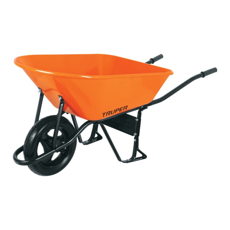 CAR-81FF.jpg Código: 100177 Carretilla 8 ft3 Imponchable, bastidor tubular, Truper CAR-81FF