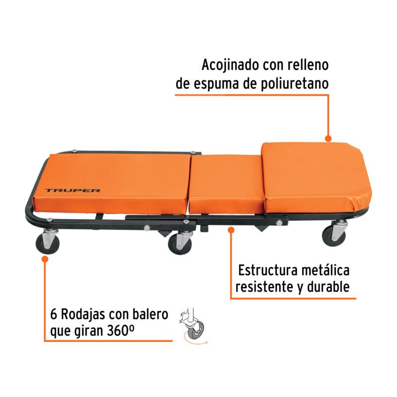 Código: 102940 Cama / banco de 36' para mecánico, Truper CATA-36X