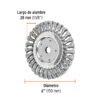 Código: 11598 Carda trenzado fino 6' x 5/8' para esmeril, Truper CATR-6F