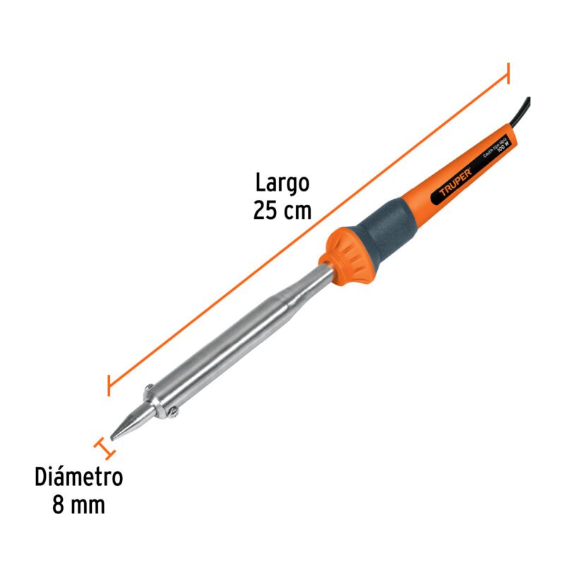 CAU-100FC2.jpg Código: 14623 Cautín 100 W tipo lápiz para trabajo pesado, Truper CAU-100
