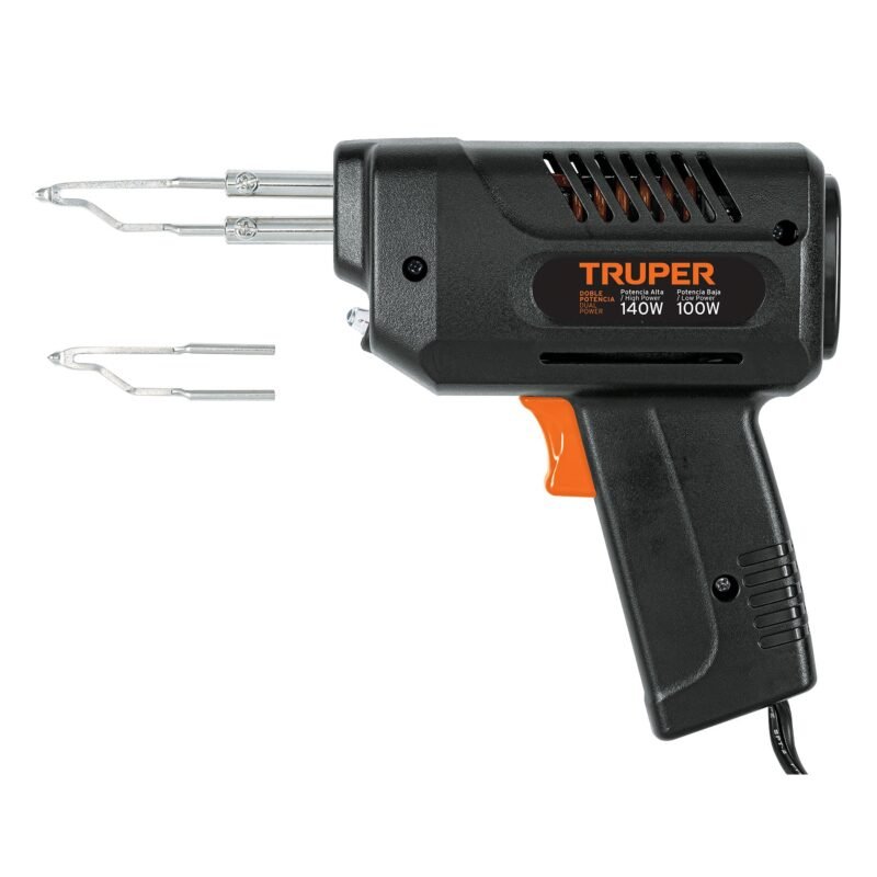 CAU-140.jpg Código: 17548 Cautín 140 W tipo pistola con 2 temperaturas, Truper CAU-140