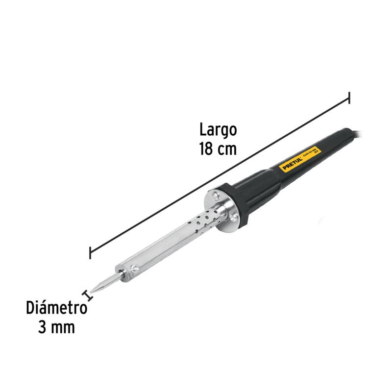 CAU-30PFC2.jpg Código: 22805 Cautín 30 W tipo lápiz con accesorios trabajo ligero, Pretul CAU-30P