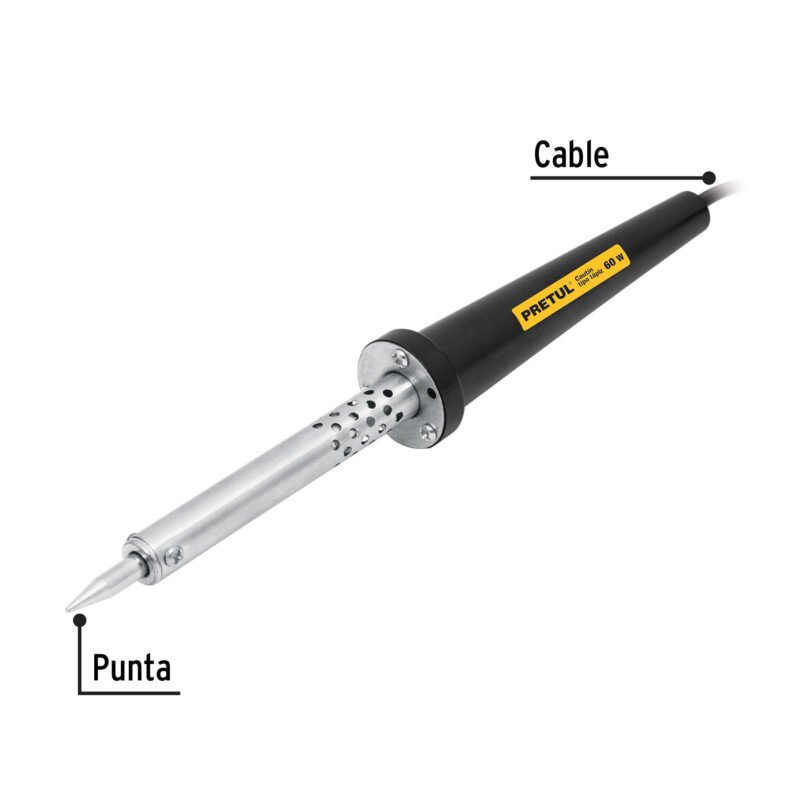 CAU-60P2FC1.jpg Código: 22810 Cautín 60 W tipo lápiz para trabajo pesado, Pretul CAU-60P2