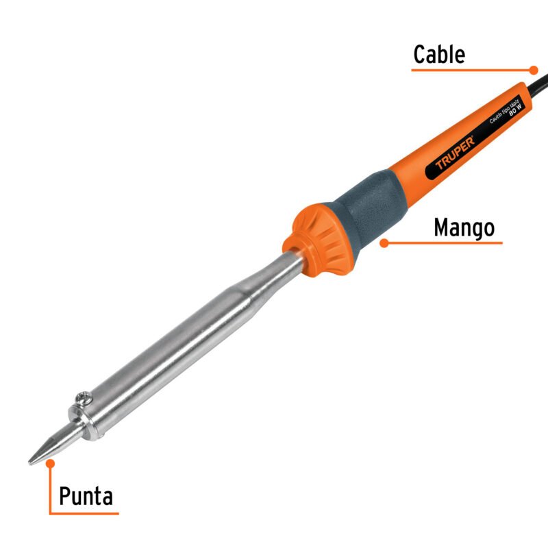 CAU-80FC1.jpg Código: 14622 Cautín 80 W tipo lápiz para trabajo pesado, Truper CAU-80