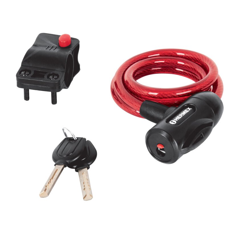 CB-10.jpg Código: 43922 Candado de cable con llave, 10 mm X 1.0 m, HERMEX CB-10