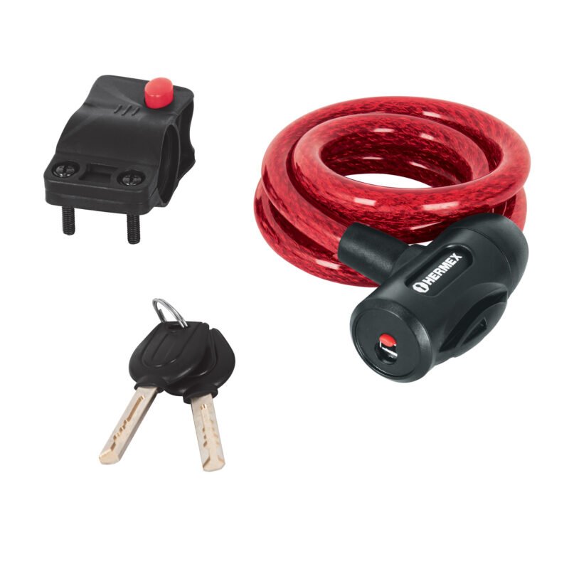 CB-12.jpg Código: 43923 Candado de cable con llave, 12 mm X 1.0 m, HERMEX CB-12