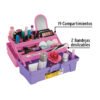 Código: 25052 Caja cosmetiquera 14', rosa/morado, Pretul CCO-14RP