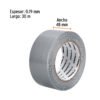 Código: 12587 Cinta para ducto 30m x 48mm, espesor 0.19mm, Truper CDU-30X
