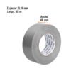 Código: 12588 Cinta para ducto 50m x 48mm, espesor 0.19mm, Truper CDU-50X