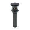 Código: 45703 Contra p/lavabo, 1-1/4', con rebosadero, hongo, latón, negro CE-226M