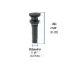 Código: 45700 Contra p/lavabo, 1-1/4', sin rebosadero, hongo, latón, negro CE-226SM