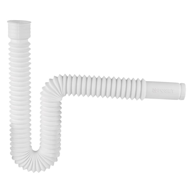 CE-232.jpg Código: 49509 Céspol flexible, polietileno blanco, para lavabo y fregadero CE-232