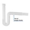 Código: 49509 Céspol flexible, polietileno blanco, para lavabo y fregadero CE-232