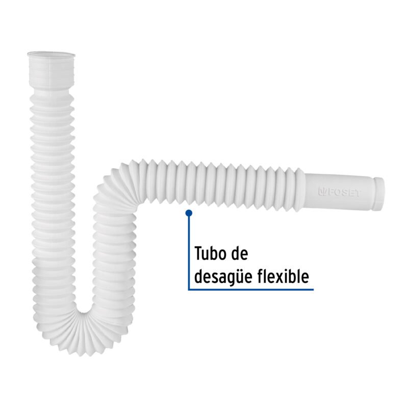 CE-232FC1.jpg Código: 49509 Céspol flexible, polietileno blanco, para lavabo y fregadero CE-232