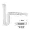 Código: 49509 Céspol flexible, polietileno blanco, para lavabo y fregadero CE-232