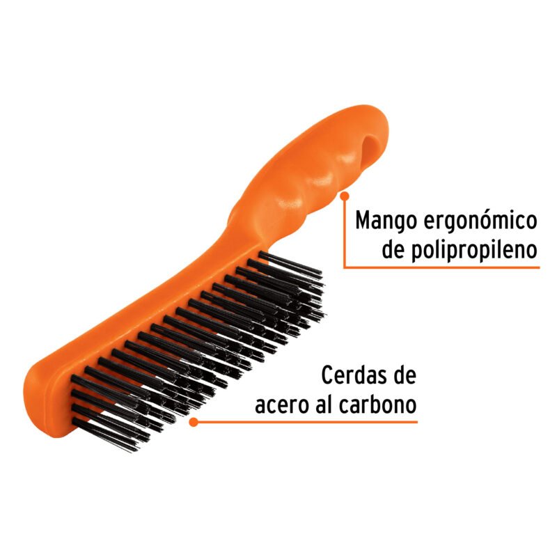 CEA-54FC1.jpg Código: 11559 Cepillo de alambre 64 pinceles de acero al carbono, Truper CEA-54