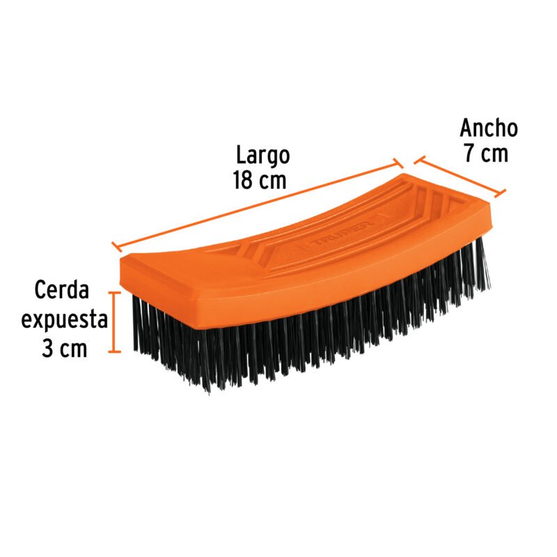 CEA-72FC2.jpg Código: 11562 Cepillo rectangular de alambre 180 pinceles,sin mango,Truper CEA-72