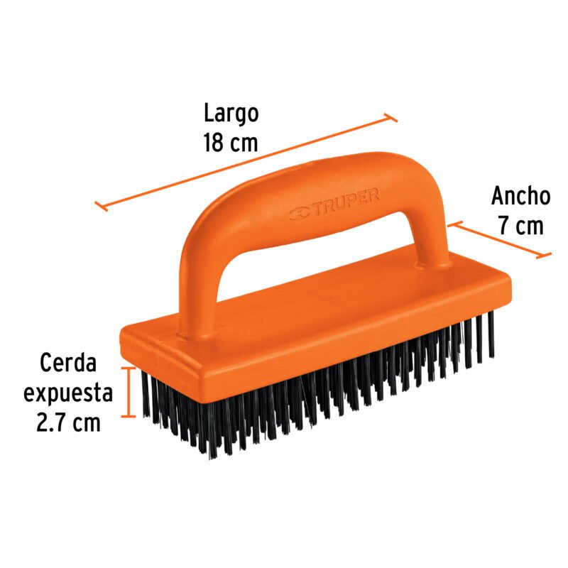 CEA-82FC2.jpg Código: 12655 Cepillo rectangular de alambre 172 pinceles,con mango,Truper CEA-82