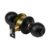 Código: 47911 Cerradura pomo, negro, esfera, baño, HERMEX CEPO-61B