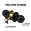 Código: 47910 Cerradura pomo, negro, esfera, recámara, HERMEX CEPO-61R