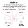 Código: 47910 Cerradura pomo, negro, esfera, recámara, HERMEX CEPO-61R