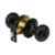 Código: 47914 Cerradura pomo, negro, oval, baño, HERMEX CEPO-62B