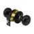 Código: 47912 Cerradura pomo, negro, oval, entrada, HERMEX CEPO-62E