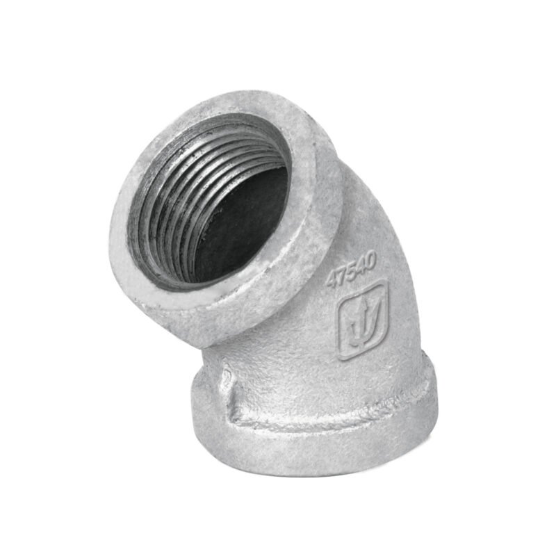 CG-862.jpg Código: 47540 Codo 45° acero galvanizado de 3/4', Foset CG-862