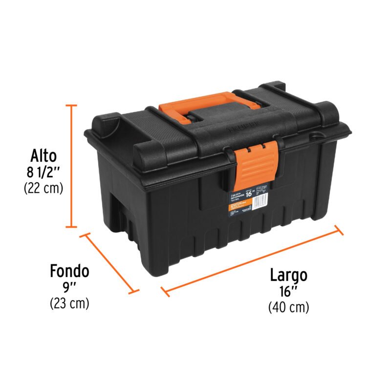 CHA-16NFC2.jpg Código: 19790 Caja para herramienta de 16' sin compartimentos, TRUPER CHA-16N