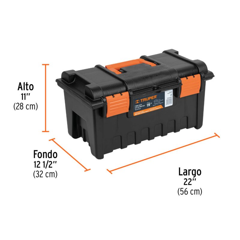 CHA-19NFC2.jpg Código: 19781 Caja para herramienta de 19' sin compartimentos, TRUPER CHA-19N