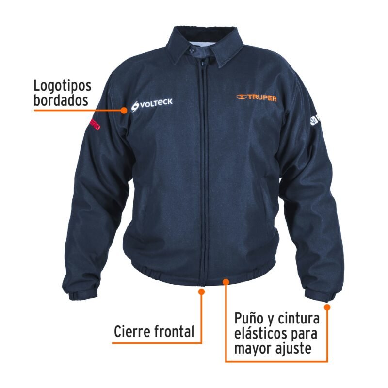 CHAM-46FC1.jpg Código: 60025 Chamarra de trabajo para hombre, azul, EG, TRUPER CHAM-46