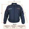 Código: 60025 Chamarra de trabajo para hombre, azul, EG, TRUPER CHAM-46