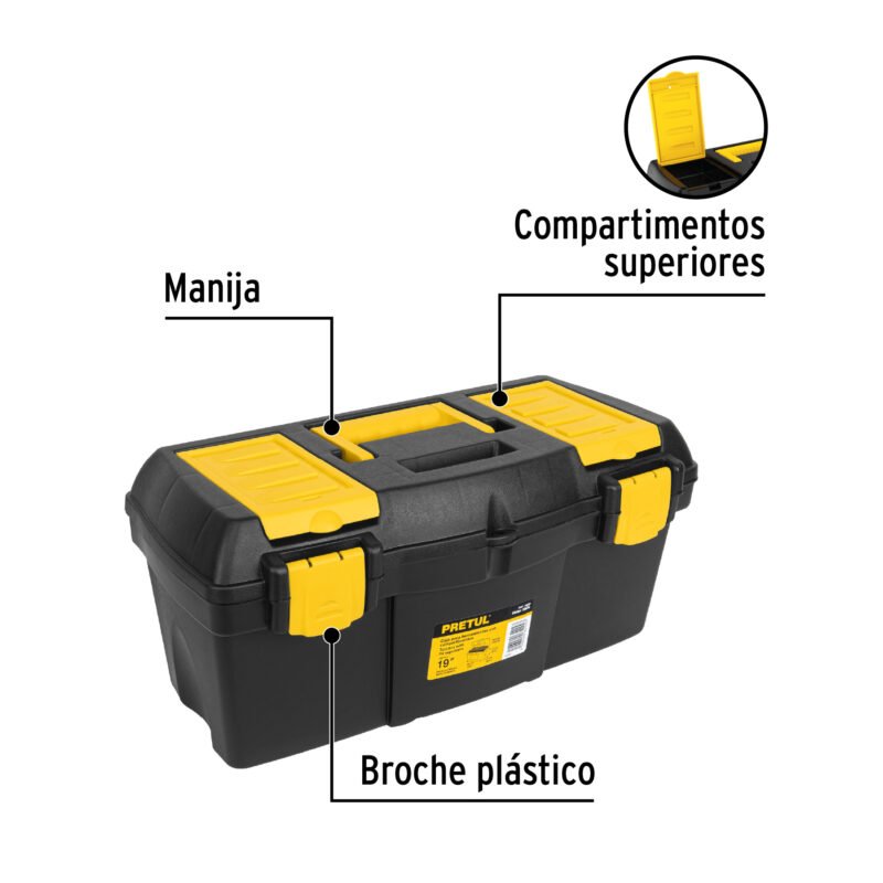 CHP-19CPFC1.jpg Código: 20604 Caja para herramienta de 19' con compartimentos, Pretul CHP-19CP