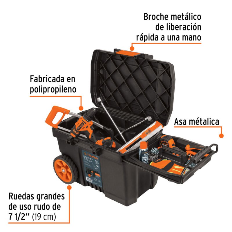 CHP-23RFC1.jpg Código: 10902 Caja para herramienta, 23'x17' c/ruedas, mango telescópico CHP-23R