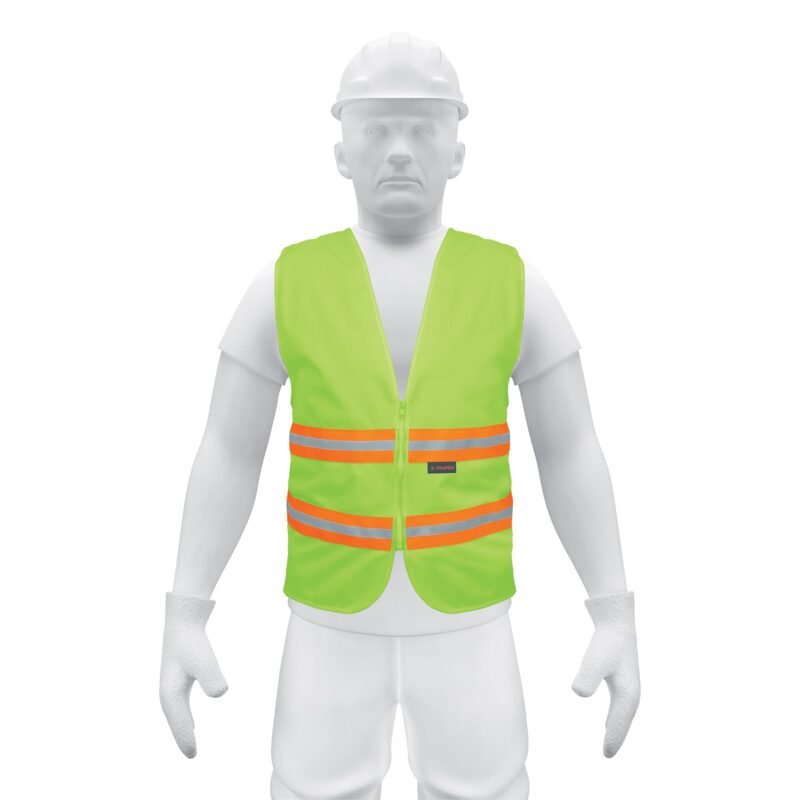 CHS-600V.jpg Código: 13474 Chaleco de seguridad verde alta visibilidad con cierre CHS-600V