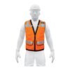 Código: 13481 Chaleco seguridad reforzado naranja con bolsas, XG, Expert CHS-800N-XL