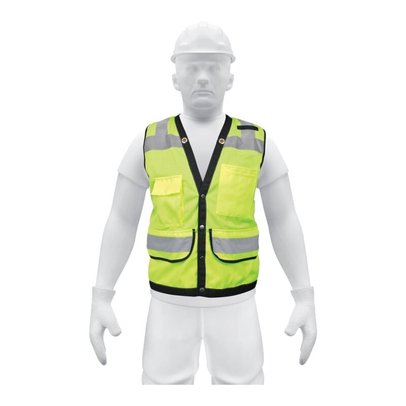 CHS-800V-XL.jpg Código: 13484 Chaleco seguridad reforzado verde con bolsas, XG, Expert CHS-800V-XL