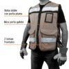 Código: 14668 Chaleco brigadista con cintas reflejantes, color beige CHS-900B