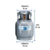 Código: 45887 Cilindro portátil para gas LP, 2kg (4.5lb) Foset CILG-2