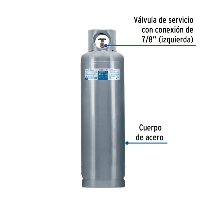 CILG-30FC1.jpg Código: 45891 Cilindro portátil para gas LP, 30kg (66lb) Foset CILG-30