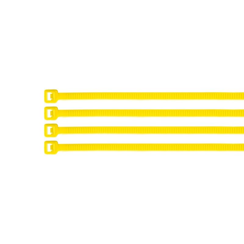 Código: 41014 Bolsa con 100 cinchos plásticos 18 lb, 100x2.5 mm, amarillos CIN-1810A