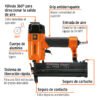 Código: 100779 Clavadora y engrapadora neumática profesional, calibre 18 CLNE-18E