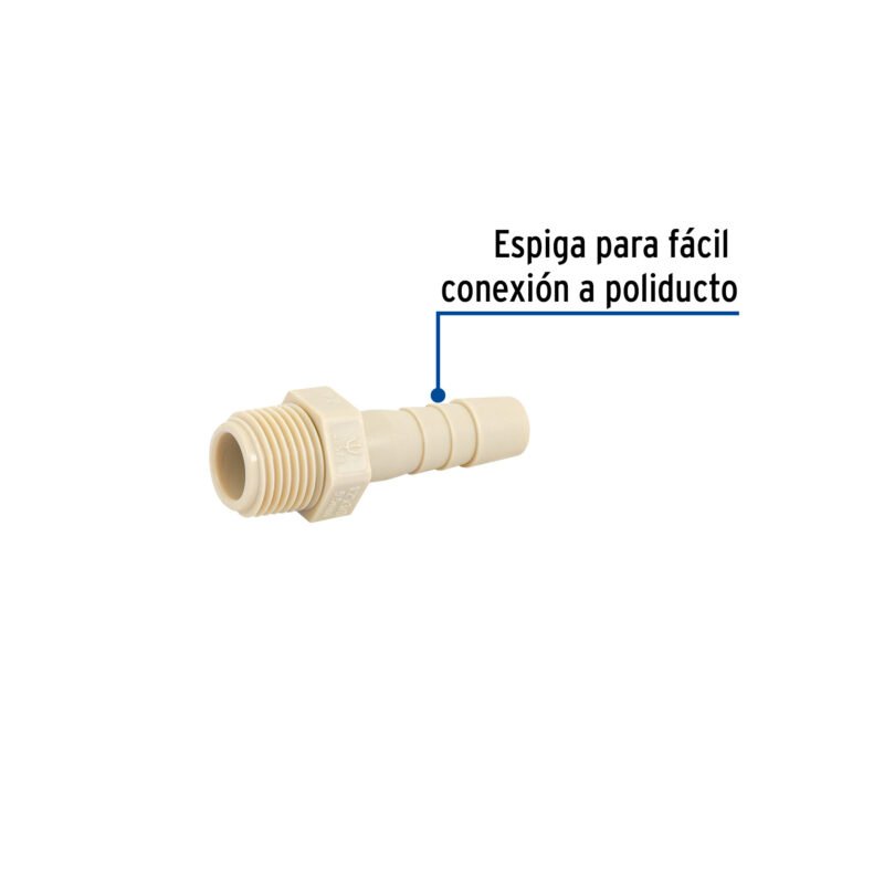 CM-611FC1.jpg Código: 48573 Adaptador inserción rosca exterior de 1/2' x 3/8', Foset CM-611