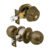 Código: 23620 Combo cerraduras, llave-llave, latón antiguo, HERMEX BASIC CMB-22P