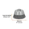 Código: 100870 Carda copa 5' alambre ondulado grueso, Multi-rosca, Truper CO-512MRX