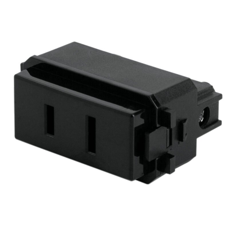 Código: 47606 Contacto sencillo, 2polos, sin tierra, línea Italiana,negro CO-IN