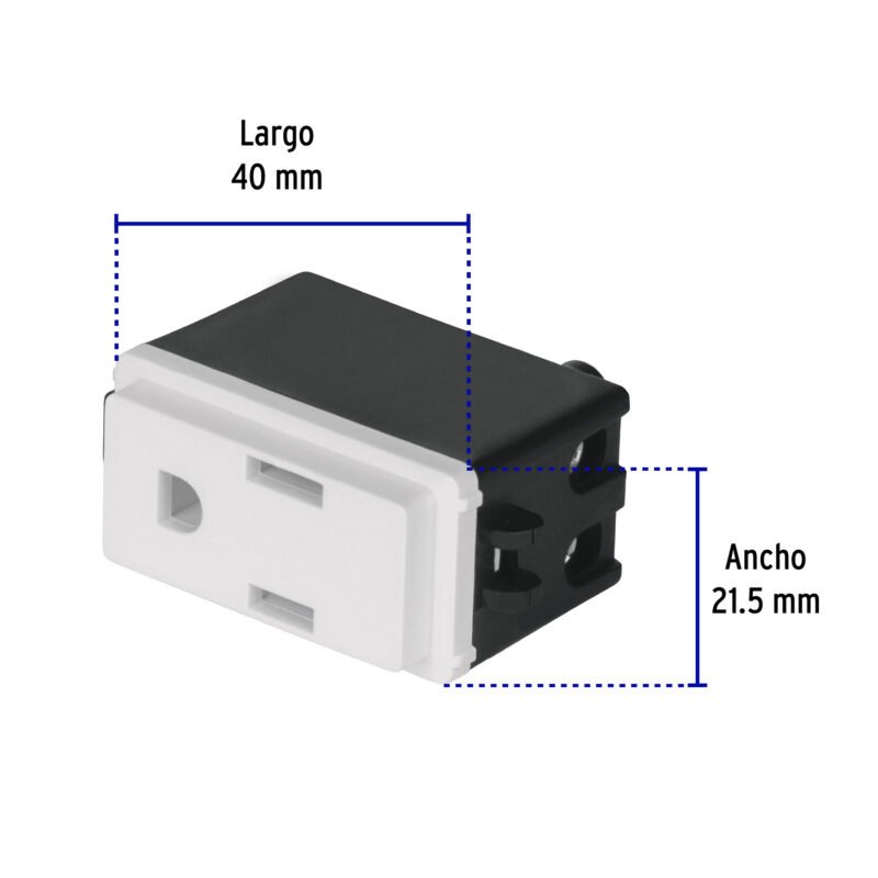 COA-BFC2.jpg Código: 27107 Contacto 2 polos + tierra, Volteck Basic COA-B