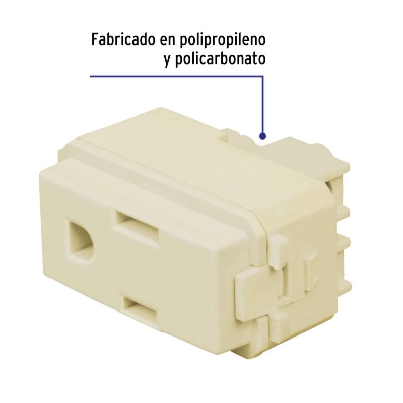 COA-IFC1.jpg Código: 48112 Contacto sencillo, 2 polos + tierra, línea Italiana, marfil COA-I