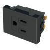 Código: 47992 Contacto aterrizado, 1.5 módulos, línea Española, negro COA15-EN