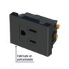 Código: 47992 Contacto aterrizado, 1.5 módulos, línea Española, negro COA15-EN